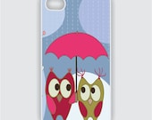 iPhone 4 Case - Owls Under Umbrella - iPhone 4 Case - iPhone Case, iPhone 4s Case, Cases for iPhone 4, Hard iPhone 4 Case (i1018) - CreateItYourWay