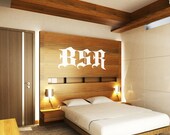 Custom Old Letter Monogram Decal - 36" Vinyl Wall Art Decal Sticker