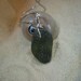 Drilled forest green sea glass necklace