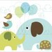Elephant . Baby Nursery Wall Art .  Children Wall Art