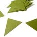 Olive green triangles garland shapes die cuts paper punches green and white olive wedding colors set of 30 tangrams