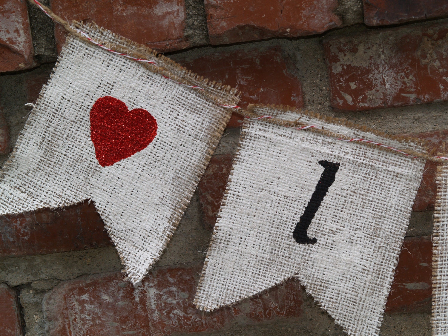 HEART burlap banner (LOVE). XOXO garland wedding and other photo prop