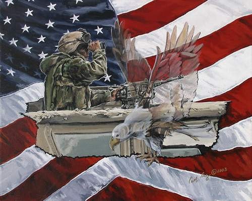 Americana art, Fine Art Prints, United States Marines, Patriotic Art