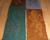 Knitted Harry Potter House Illusion Scarf PDF Pattern - Chart & Written Instructions, Gryffindor, Slytherin, Hufflepuff and Ravenclaw