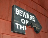 Beware of Dog, Garden, Sign, Chomp, Man Cave, Decor, Distressed Wood, Ready to Ship, Free Shipping