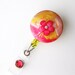 Pink Lemonade - Unique Badge Reels - Designer ID Holders - Trendy Hand Painted Badge Reel - Retractable ID Clips - Nurse Gift - BadgeBlooms