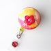 Pink Lemonade - Unique Badge Reels - Designer ID Holders - Trendy Hand Painted Badge Reel - Retractable ID Clips - Nurse Gift - BadgeBlooms