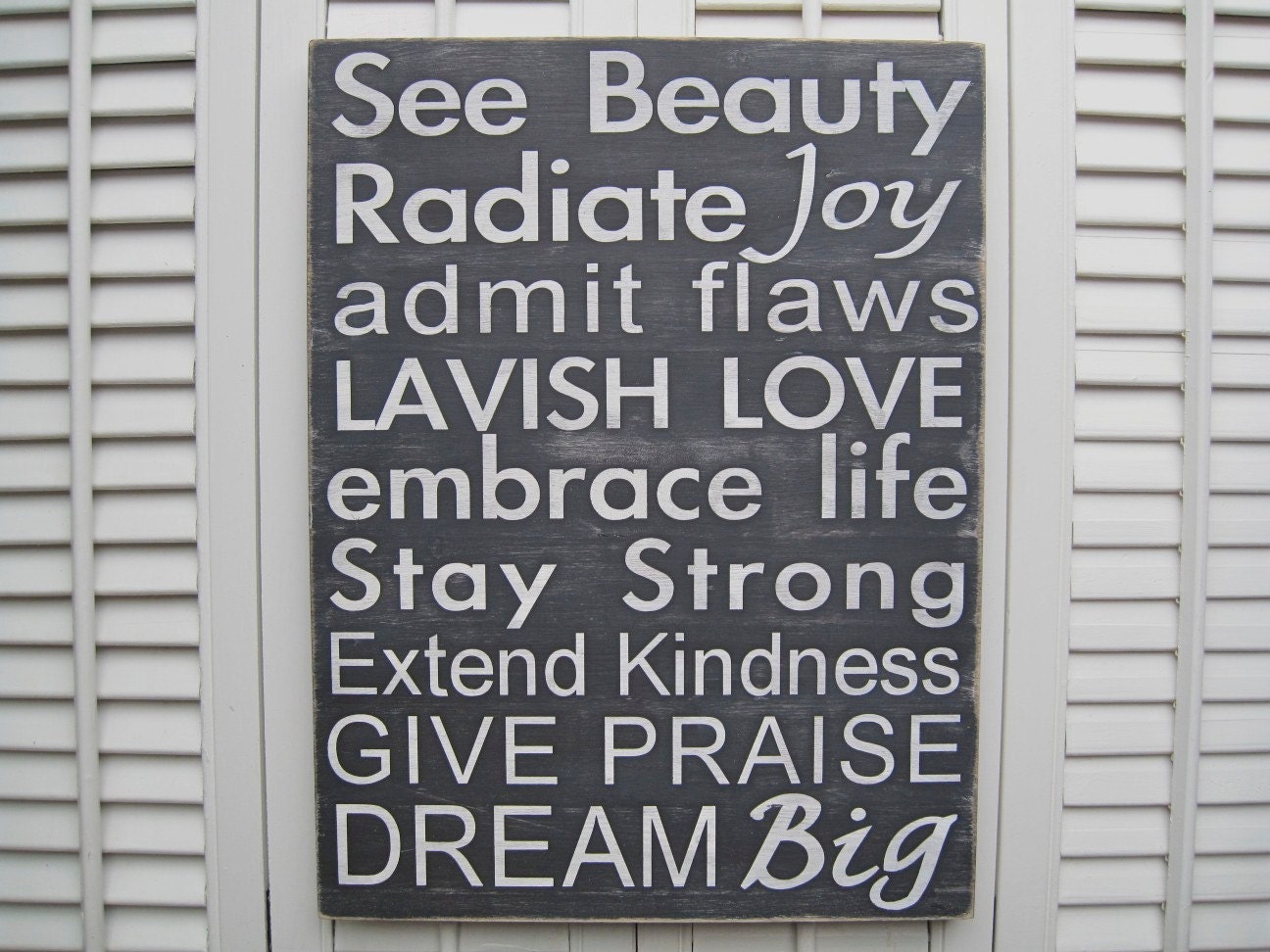 Family Rules Subway Style Typography Word Art Sign