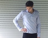 asymmetric shirt, fashion, menswear, hipster shirt, classic shirt pale blue