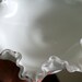 Fenton Crystal Milk Glass, Silver Crest Pattern, Footed Comport, Fruit Sweets Dish