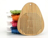 DIY Cross Stitch Necklace - Bamboo Pendant Blank - Teardrop