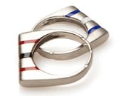 Stacking Flat Line Ring w/Custom Enamel