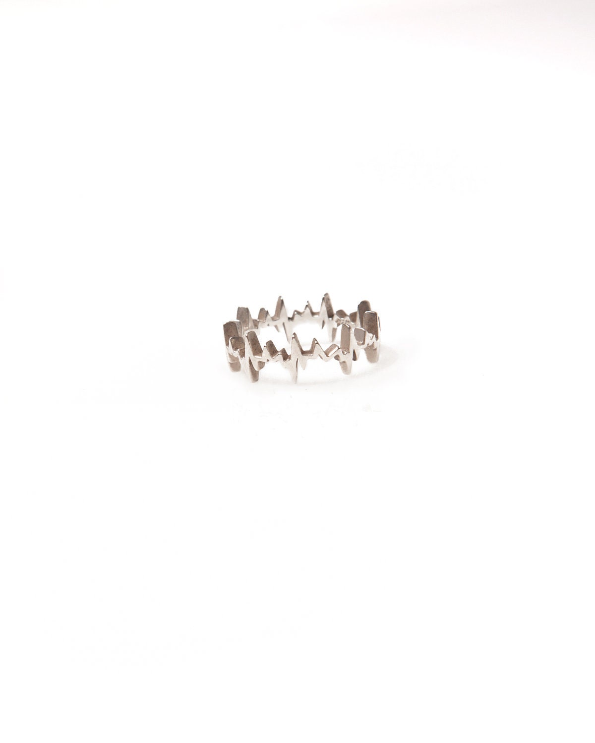 Beat Beat EKG Ring - Pure Silver