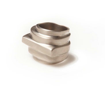 Steps Ring and Pendant - White Bronze Satin