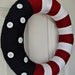Patriotic Red White and Blue yarn wrapped wreath
