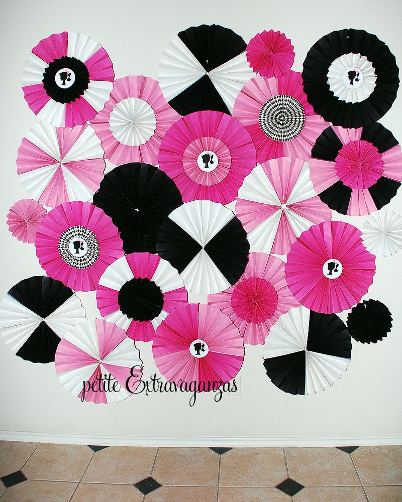 Set of 5 MADE to ORDER Extra Large Double Layered Paper Rosettes/ Fans Il_170x135