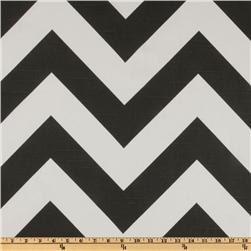 Custom Monogrammed Charcoal and White Chevron Pillow Cover