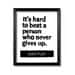 LINOCUT PRINT - Babe Ruth Quote - It's hard to beat a person who never gives up Letterpress - 6x8