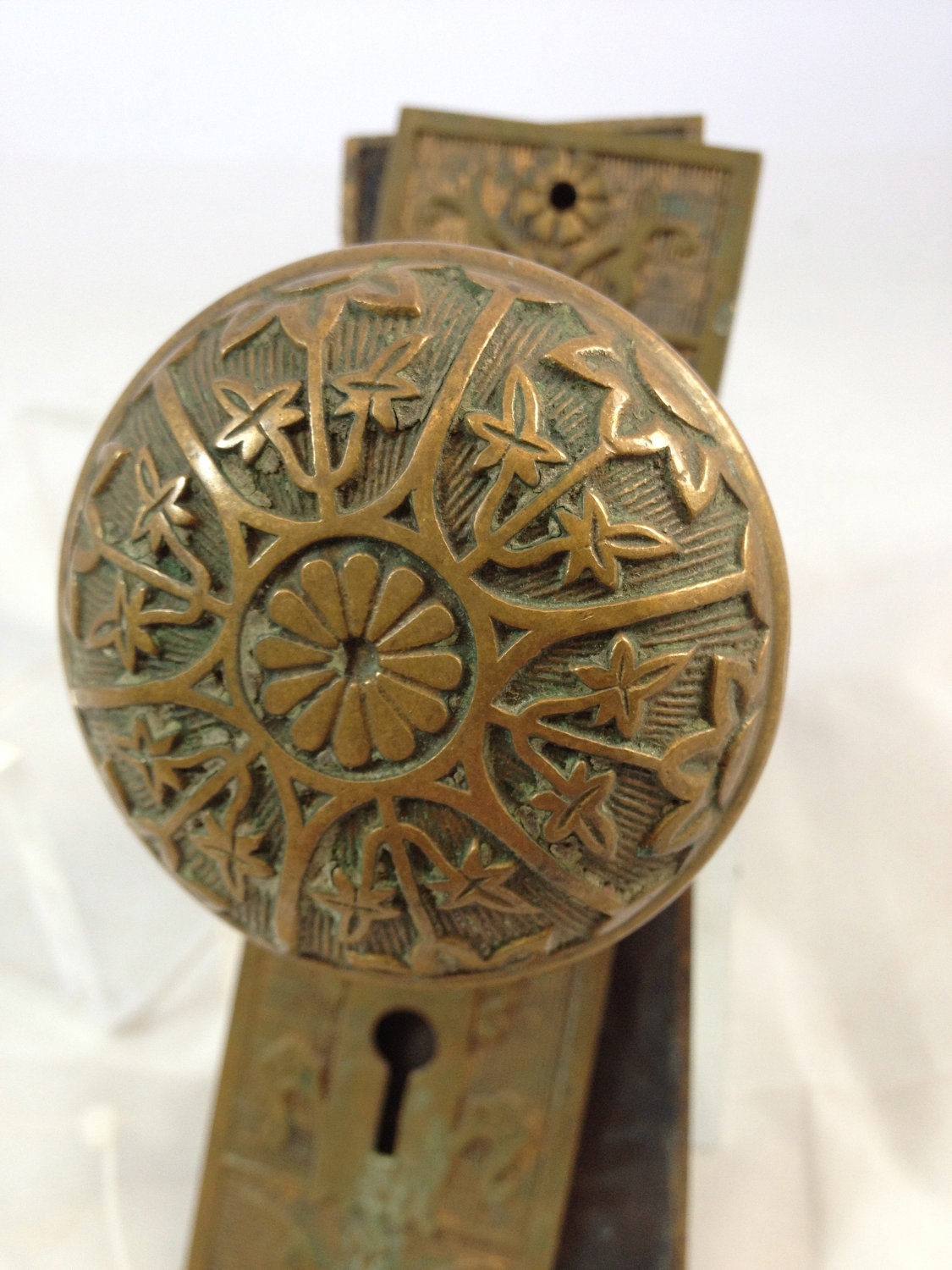Antique Eastlake Aesthetic Doorknob Set