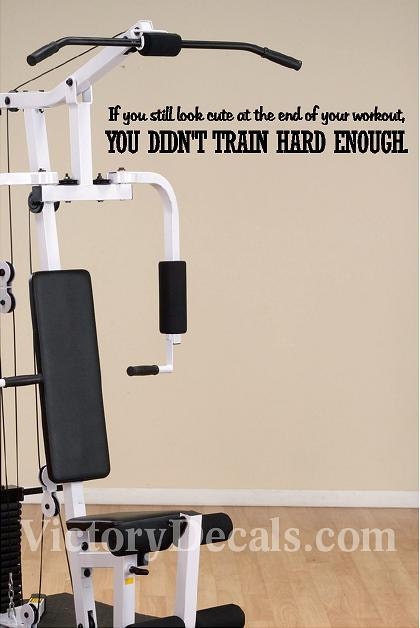 Vinyl Decal - Motivational Fitness Quote - 23 inches - Vinyl Quote