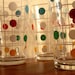 Polkadot sixties juice glasses, set of 4