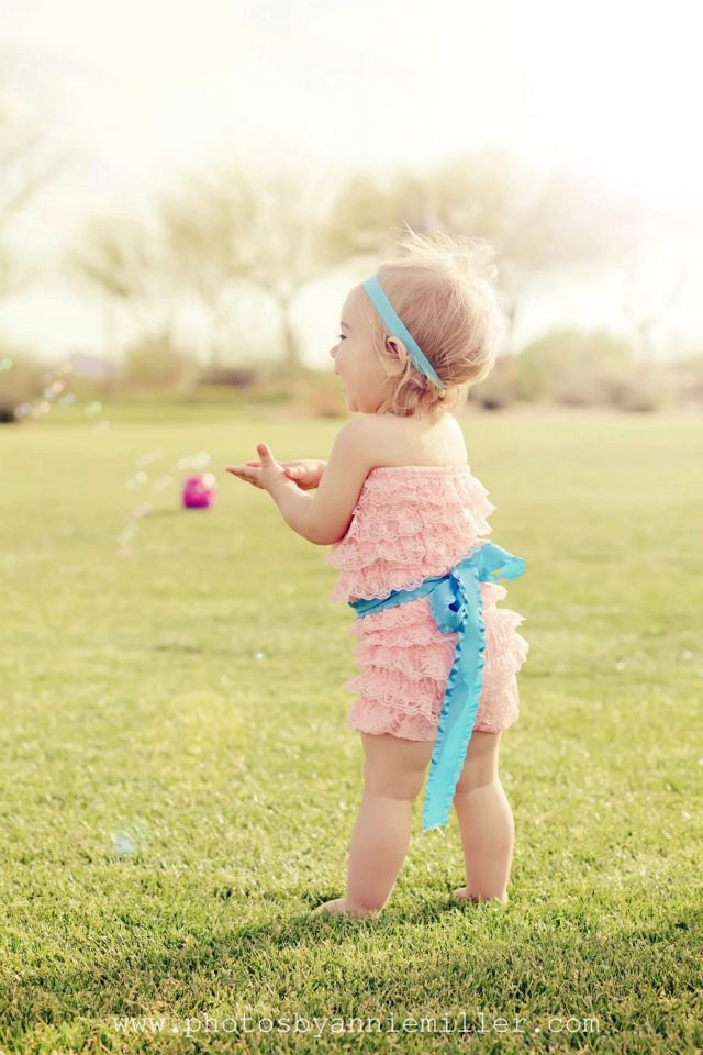 4-7x Lace Romper-Petti Romper-Flower Girl Dress-Girls Birthday Outfit-Ruffle Romper-Photo Prop