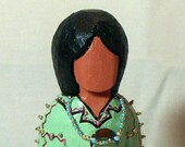 Navajo Native American Southwest carved faceless art doll gift