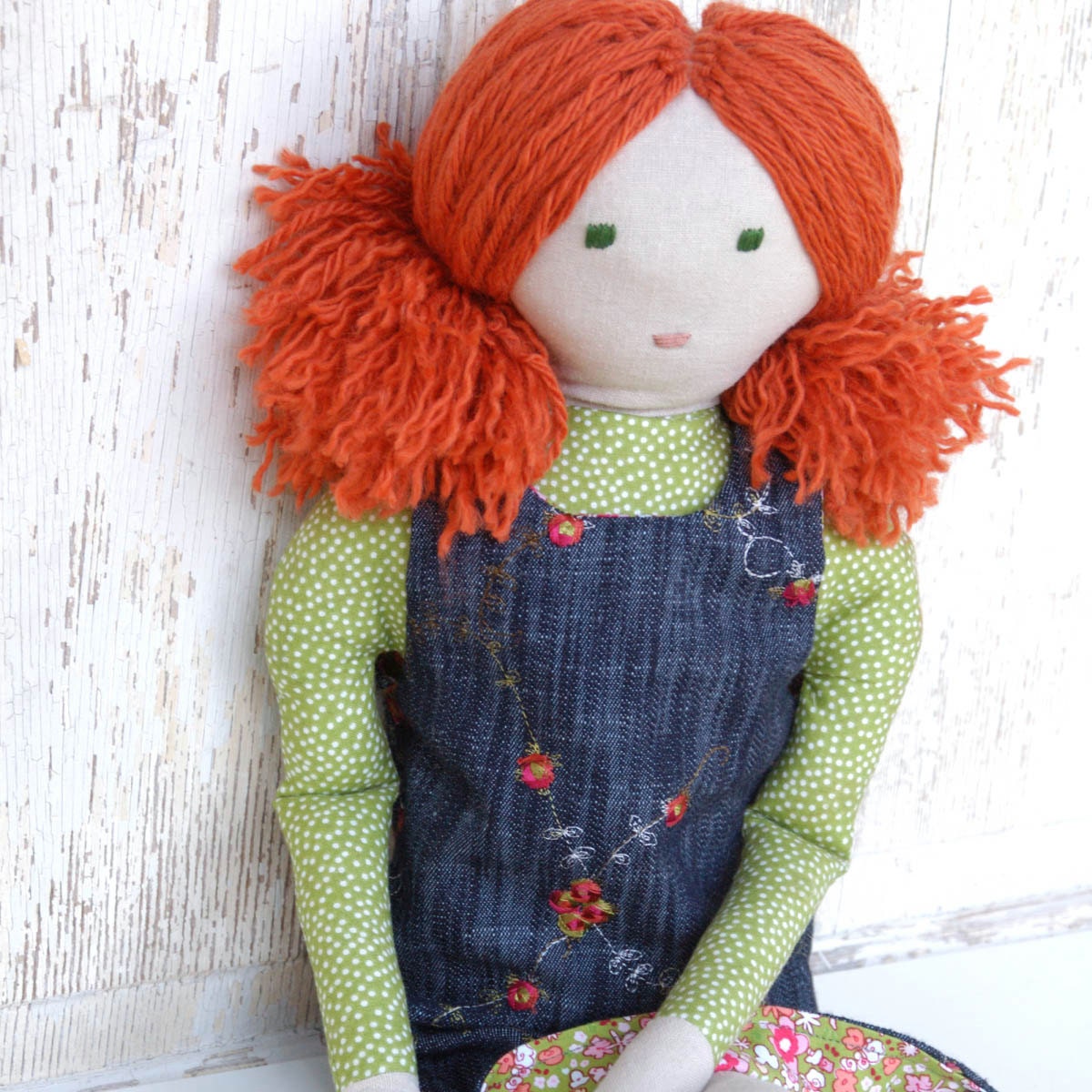 Soft Cloth Doll "Hannah" with Reversible Dress - Waldorf Inspired Style