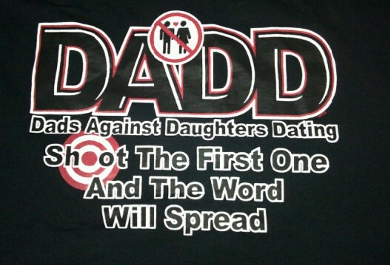 Dadd Dads against daughters dating Adult Black Tshirt by shirtking