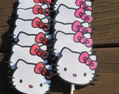 Hello Kitty inspired cupcake toppers