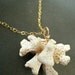 20% SALE - Natural Coral Necklace on 14k Gold Chain