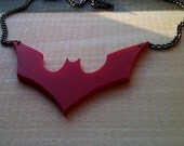 Batwoman Logo Pendant, Red Acrylic Bat Symbol