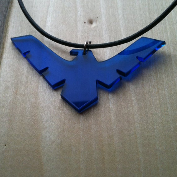 Nightwing Logo Pendant, Electric Blue Pendant