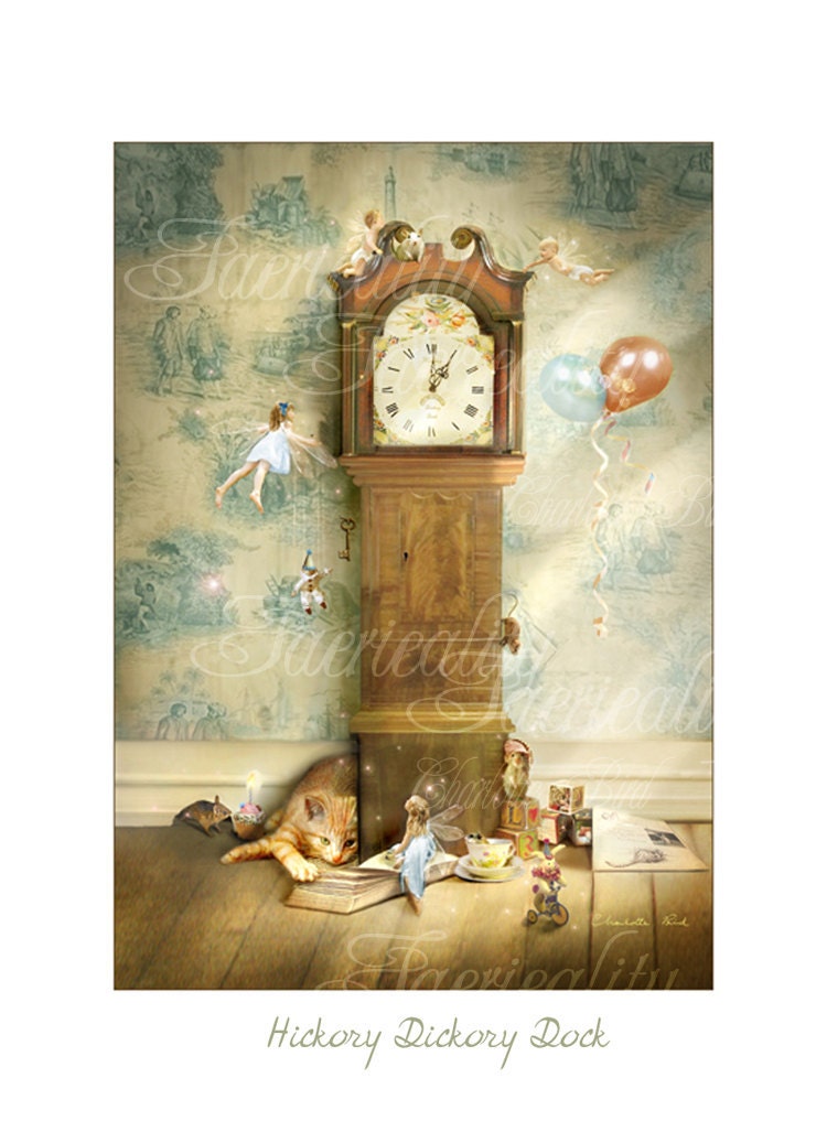 Fairy Print  'Hickory Dickory Dock'
