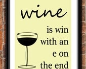 5X7 Wine Print (Customizable - View for more examples)