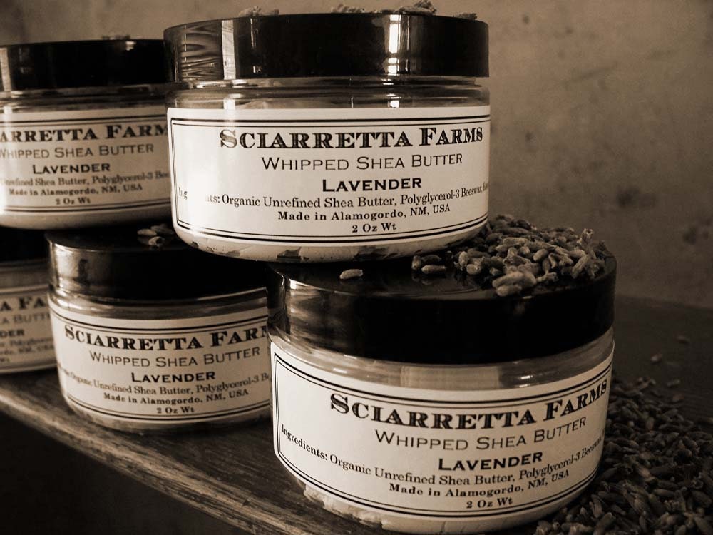 Five jars of Personalized Lavender Shea Butter, Bridesmaid favors