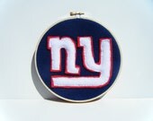 New York Giants Logo - Embroidery Hoop Wall Art