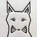 Letterpress Fox Print Color - 8x10 inches