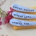 VINTAGE Silverplate Spreader, ETERNALLY YOURS 1941, Silverware Butter Spreader, Hand Stamped with  Spread Love, Joy and Butter - Lovely Gift