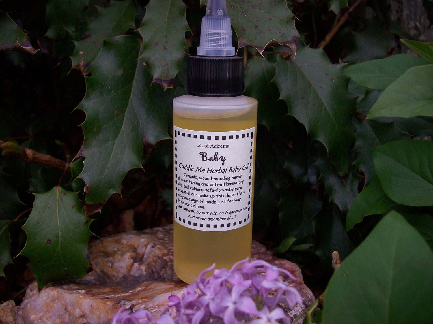 2 oz Cuddle Me Herbal Baby Oil, after-bath oil