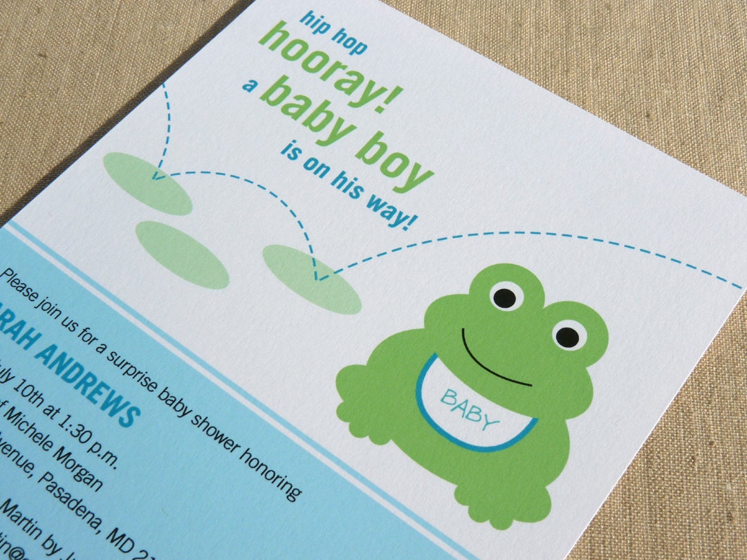 Frog Baby Shower Invitation / Printable Baby Shower Invitation