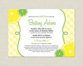 Lemon Bridal Shower Invitation / Summer Invitation