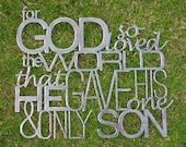 Metal Scripture Wall Art- John 3:16