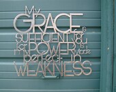 Metal Scripture Wall Art- 2 Corinthians 12:9