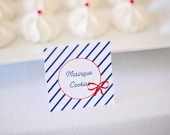 NAUTICAL or PATRIOTIC Custom Party Printable Food Tent Cards as seen on LaurenConrad.com