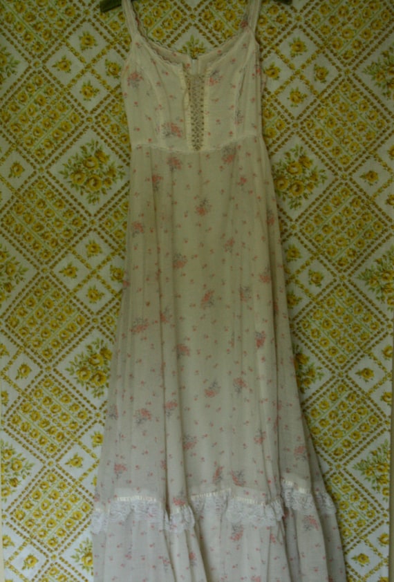 1970s Sleeveless Prairie Maxi Dress