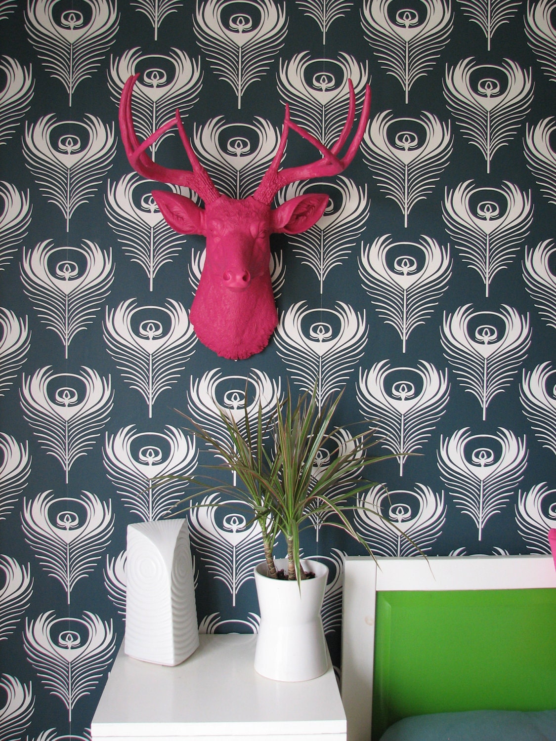 Faux Taxidermy Deer Head wall mount in GOLD