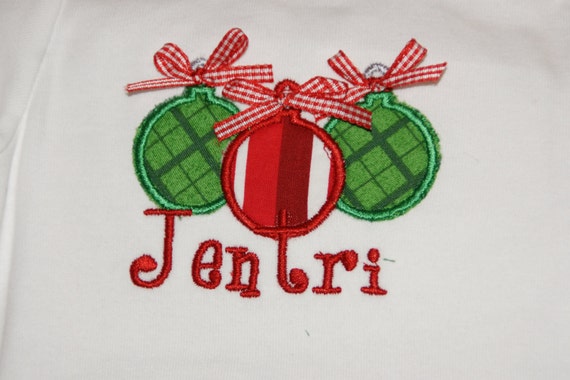 Christmas ornament shirt or onsie