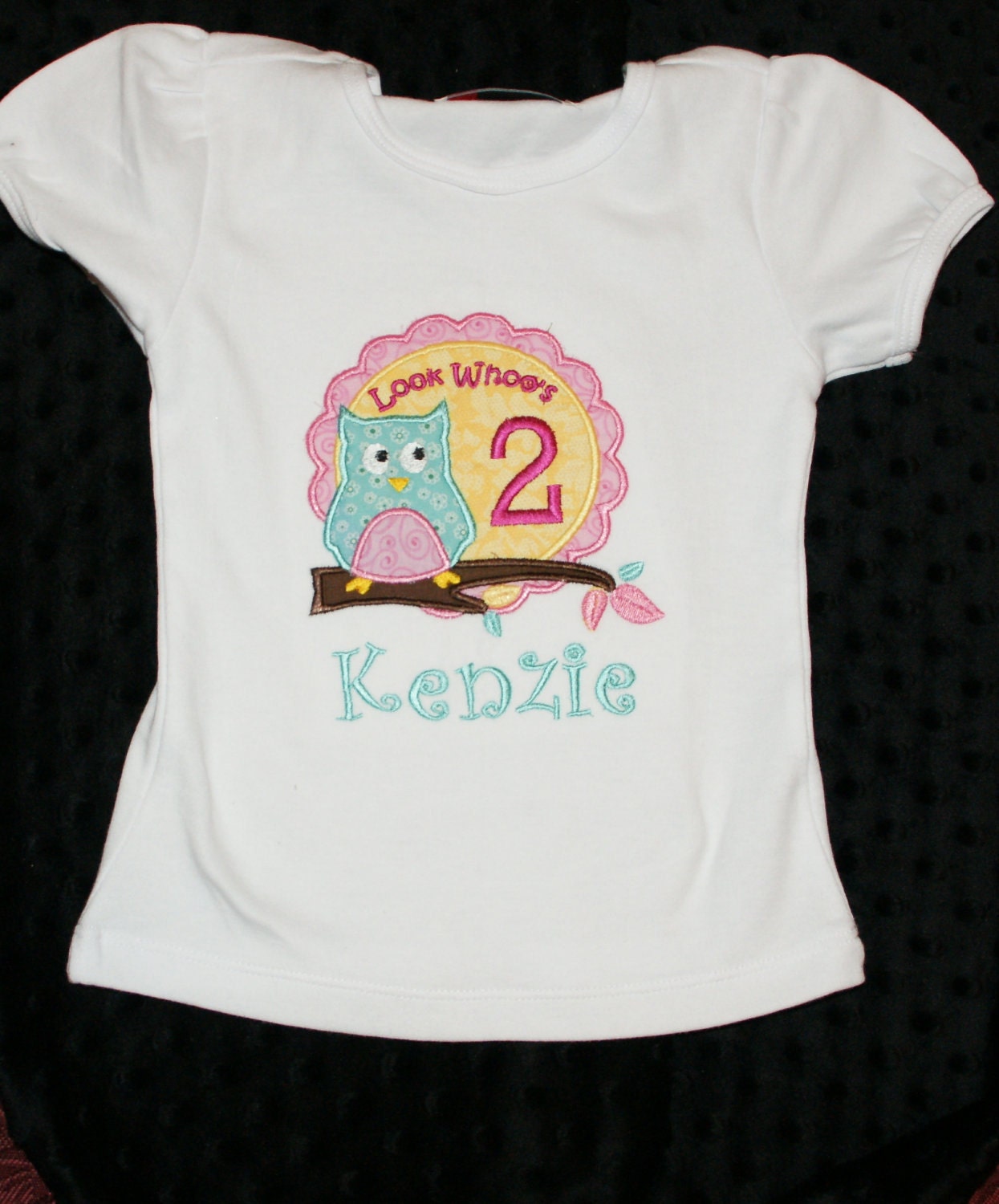 Personalized Owl birthday onsie or shirt