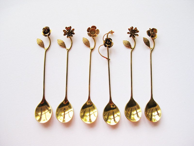 Vintage Japanese Floral Teaspoons- Splendour Collection 1980s